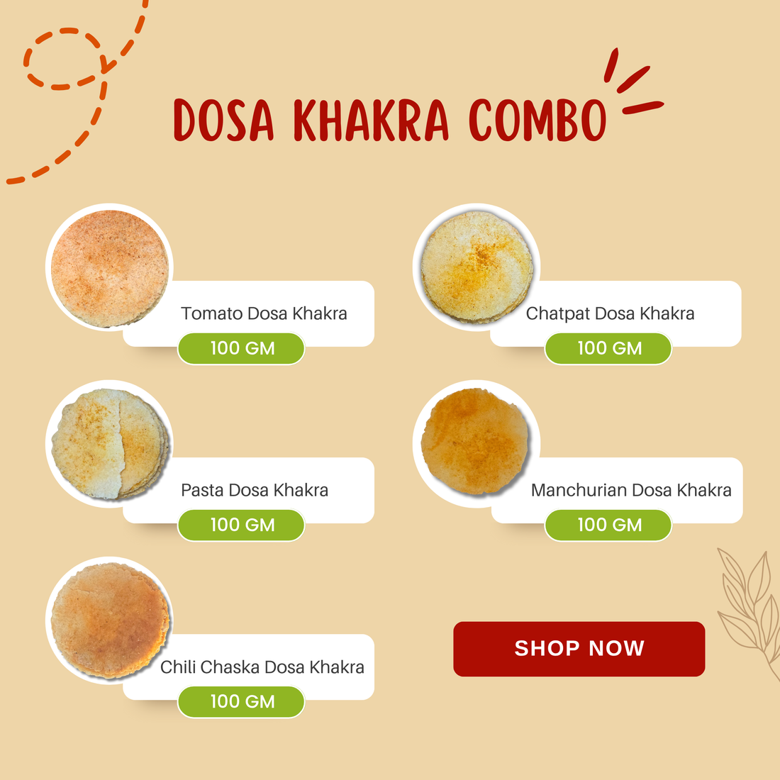 Dosa Khakra Combo